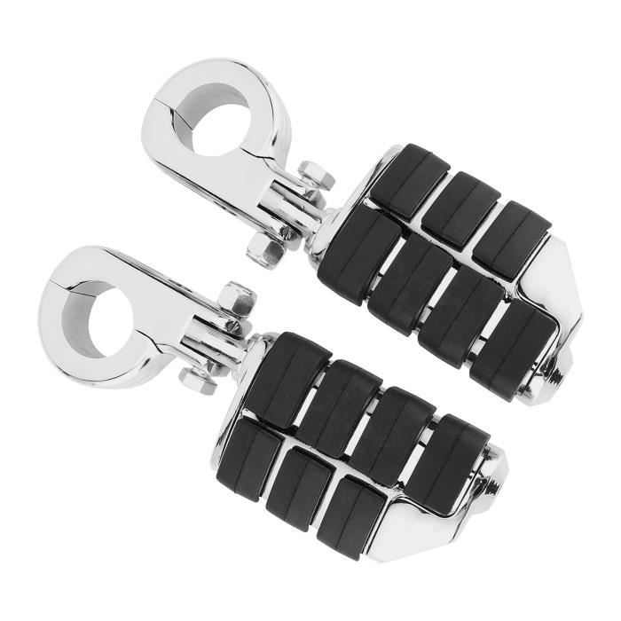 2 Pedane Passeggero Posteriore In Alluminio Per Moto, Universali, Colore Argento, 120x20mm