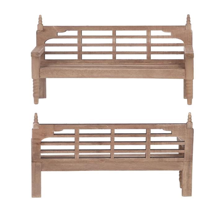 Atyhao banc de jardin extérieur 1:12 Banc de Parc Miniature en Bois 1 Atyhao banc de jardin extérieur 1:12 Banc de Parc Miniature en Bois 1