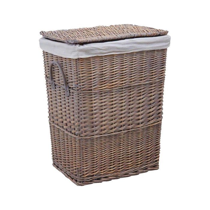 Doublure Amovible Lavable V/êtements Round 45 LTR Solution de Rangement Naturelle Blanc Panier /à Linge et /à Linge en Osier Osier en Gris et Blanc Salle de Bain ou Chambre /à Coucher Rotin//Osier