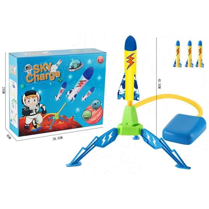 Lanceur De Fusee Jouet Exterieur Enfant Jouet Roquettes Avec 3 Fusees En Mousse Colorees Jouet De Jardin Rocket Cdiscount Jeux Jouets