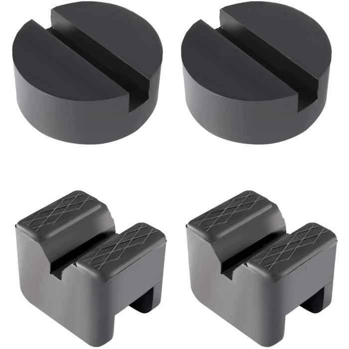 Lot De 2 Patins Caoutchouc Pour Cric - 75mm - Protection Voiture, Anti-Glisssant - Universel