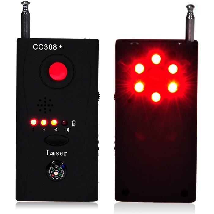 Anti-espion caméra cachée Bug RF Détecteur d'objectif sans fil Signal d'onde radio Détecter le détecteur de périphérique GSM à gamme complète pour Anti Eavesdropping / Candid / Tracker GPS