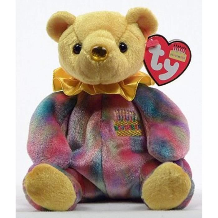Peluche Ihz Bonnet Novembre Topaze Teddy Joyeux Anniversaire De Naissance Ours Cdiscount Jeux Jouets