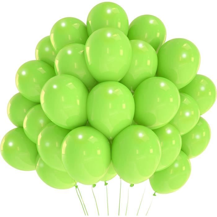 Ballon Vert Anis,Ballon Vert Fruit-50 Pièces-12 30 Cm-Latex Naturel, Ballon Gonflable Hélium, Ballon Baudruche