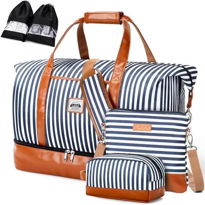 Sac De Voyage Femme 50L  Sac Weekend Femme Avec Compartiment