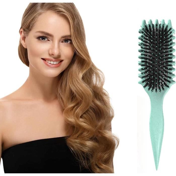 Bounce Curl Brush Brosse de définition des boucles rebondissantes, façonner et définir les boucles pour femme, moins de traction