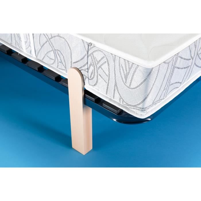 Nouveau Jeu De 4 Pieds Arret Finition Gris Metallique Pour Sommier A Lattes Avec La Fonction Arret Matelas Achat Vente Pied De Lit Nouveau Jeu De 4 Pieds P Cdiscount