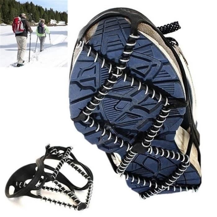 Ville Goujons Crampons Antid/érapants Caoutchouc en Acier Inoxydable ZEYUE Crampons pour Chaussures /À Ressort Escalade Crampons en Silicone Antid/érapants Randonn/ée