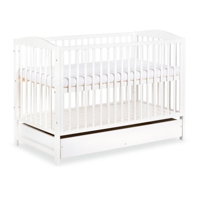 Lit Bebe Rio 2 Blanc 1x60 Livre Avec Tiroir Cdiscount Puericulture Eveil Bebe