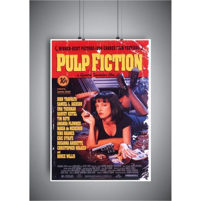 Poster Pulp Fiction affiche cinéma wall art 01 - A3 (42x29,7cm)