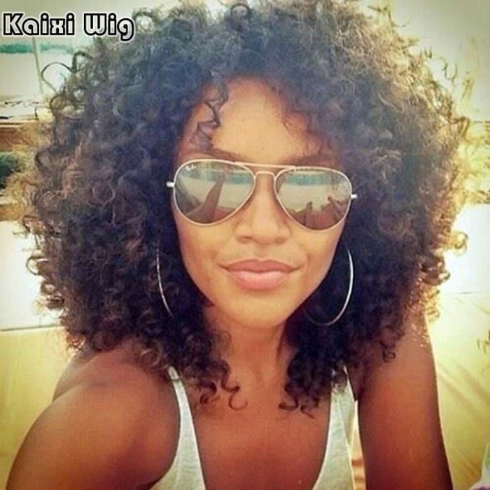 perruque courte femme afro