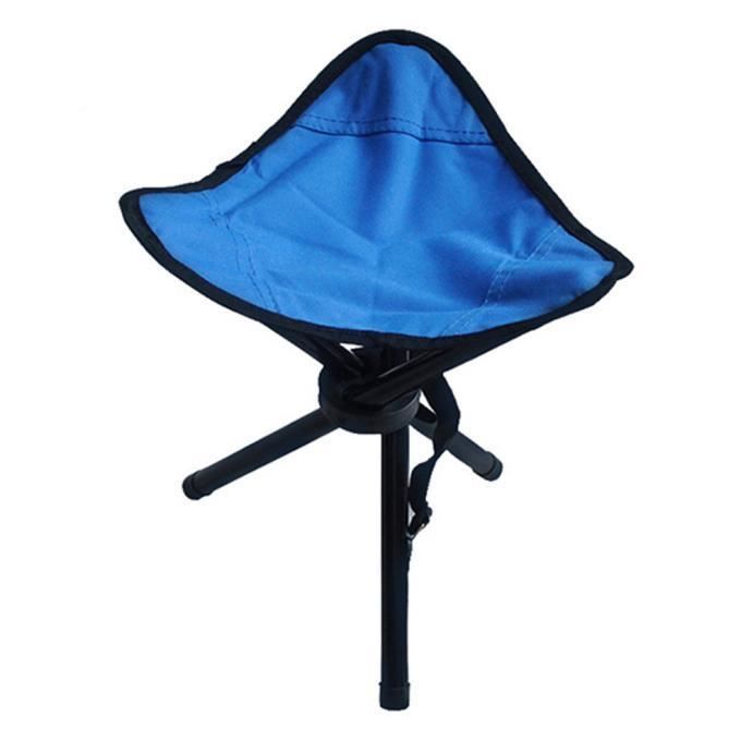 Chaise de chasse pliable tabouret trépied avec dossier mobilier d'extérieur Alib