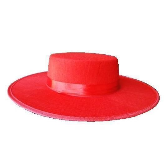 Chapeaux Matador Espagnol Lot De Noir Et Rouge Pour Fête Et  Déguisement
