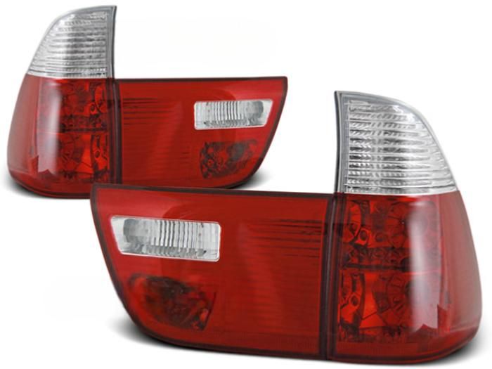 Paire de feux arriere BMW X5 E53 de 1999 a 2006 rouge blanc-27335819