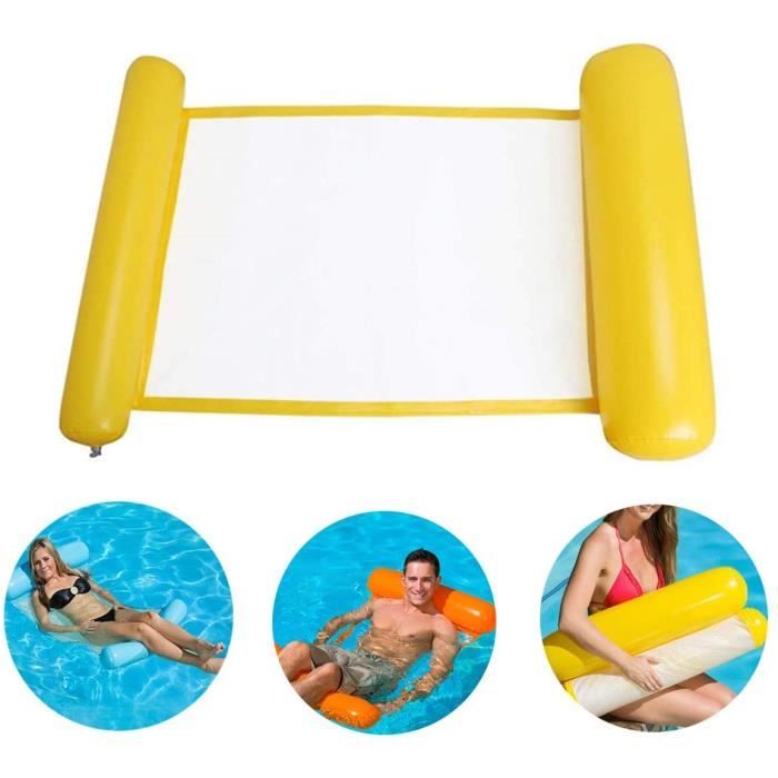 Matelas Filet Pour Piscine 160x90 Cm - Hamac Flottant Gonflable - Pour Adulte Et Enfant - Support Jusqu'à 200 Kg