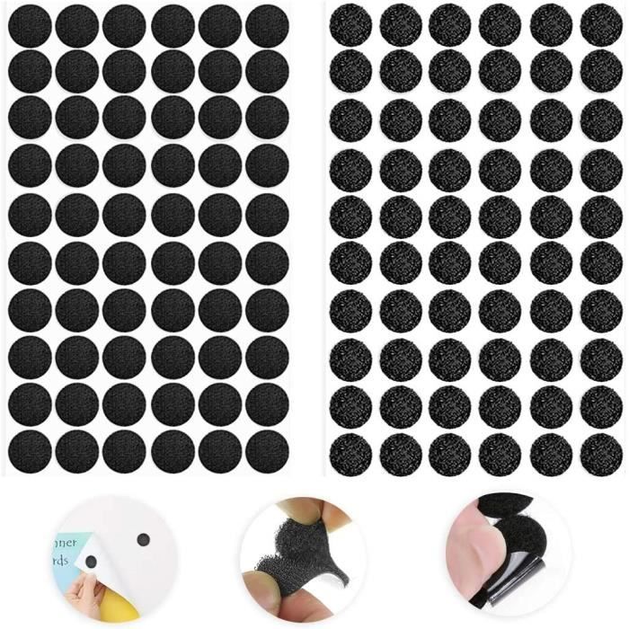 Scratch Autocollant Rond, 600 Paires 10mm Adhésif Rond, 1200 Capsules  Cercles avec Crochets et Boucles Auto-adhésifs, Monies A[412] - Cdiscount  Bricolage