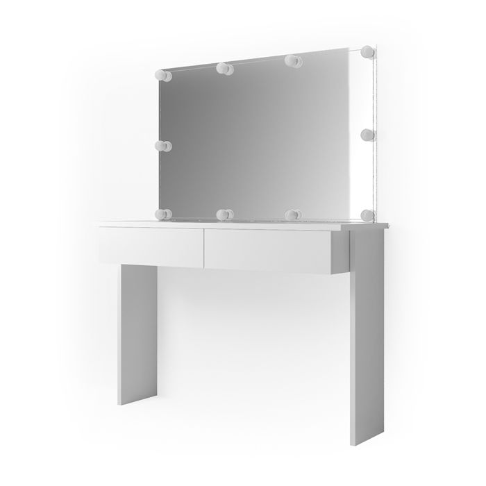 Vicco Table de maquillage Little Lilli commode de coiffeuse LED blanc