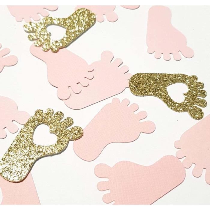 100 Pieces Rose Bleu Or Bebe Empreinte Confettis Bebe Douche Genre Reveler Fete Table Decorations Bonbons Fa 2 Fjfk Cdiscount Beaux Arts Et Loisirs Creatifs