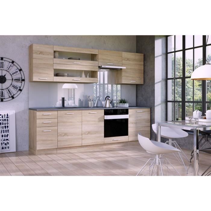 meuble bas de cuisine style contemporain 60 cm avec 1 porte coloris sonoma achat vente elements bas meuble bas de cuisine style cdiscount