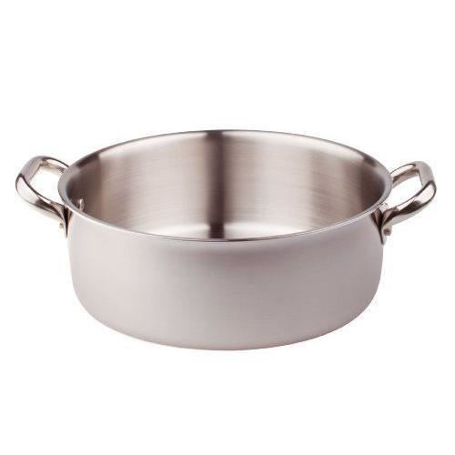Marmite à Polenta En Aluminium Agnelli - 20 Cm Avec Poignées Inox - Idéale Cuisine Traditionnelle