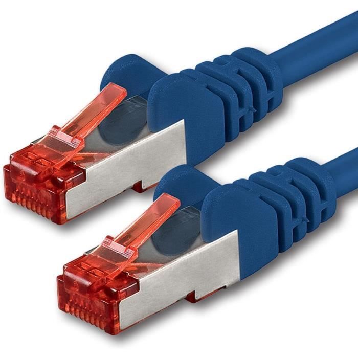 0,5m - bleu - 1 pièce - CAT6 Câble Ethernet - Câble Réseau RJ45 10