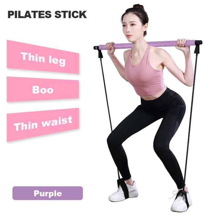 Planche Pilates Pour Femmes Demaxiyad - Équipement Fitness Pliable à Domicile Pour Abdos, Tonus Et Entraînement Complet Noir/Violet