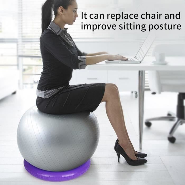 Vaguelly Base Chaise Balle Yoga 5 Pièces - Anneau Fixe Antidérapant Pour Ballon Fitness