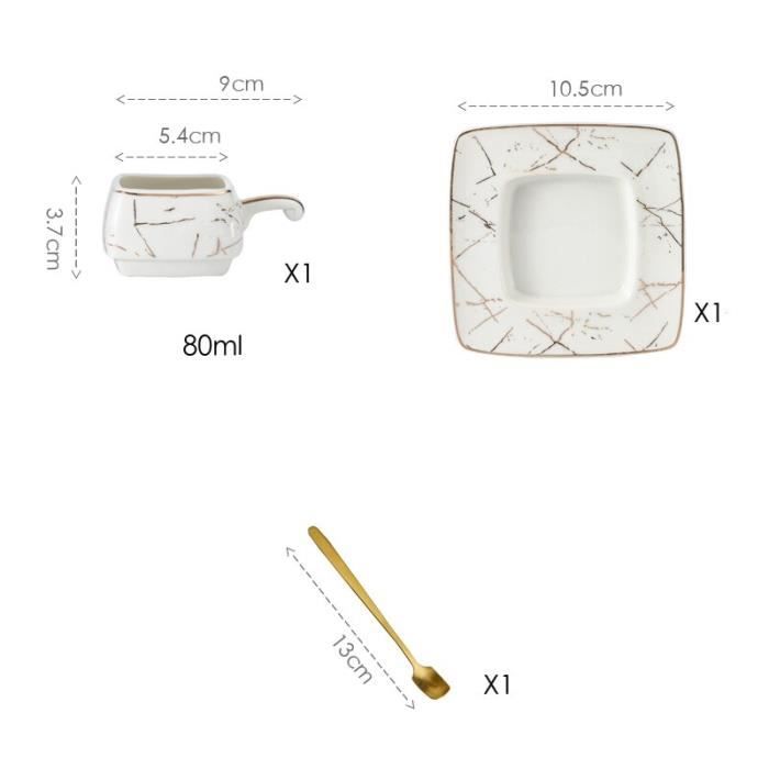 Service à Thé Silea - Théière + 4 Tasses + Coupelles - Céramique - Bon état