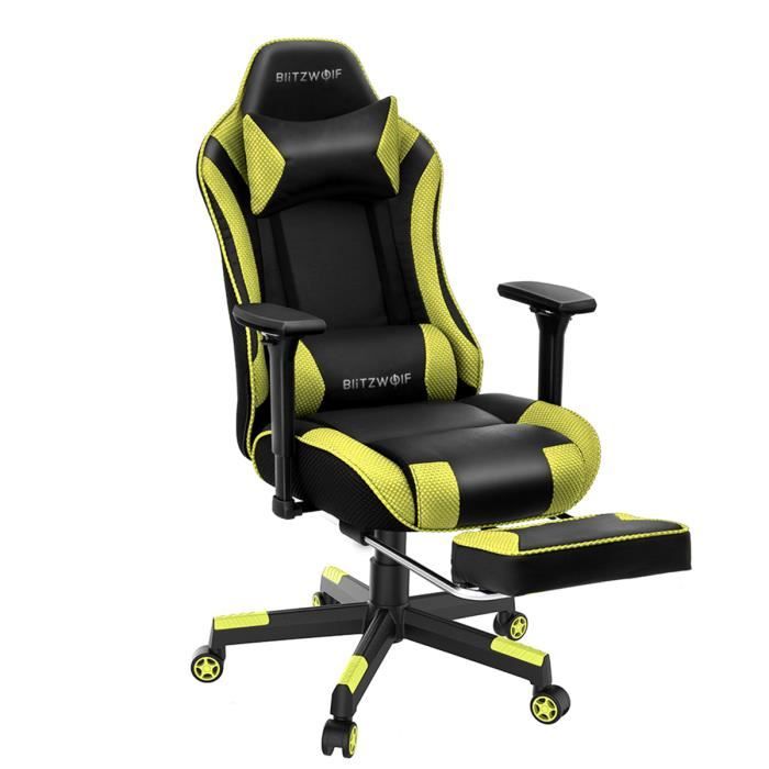 Chaise Gaming Ergonomique GEM - Dossier Inclinable Et Coussin Lombaire - Pour PC