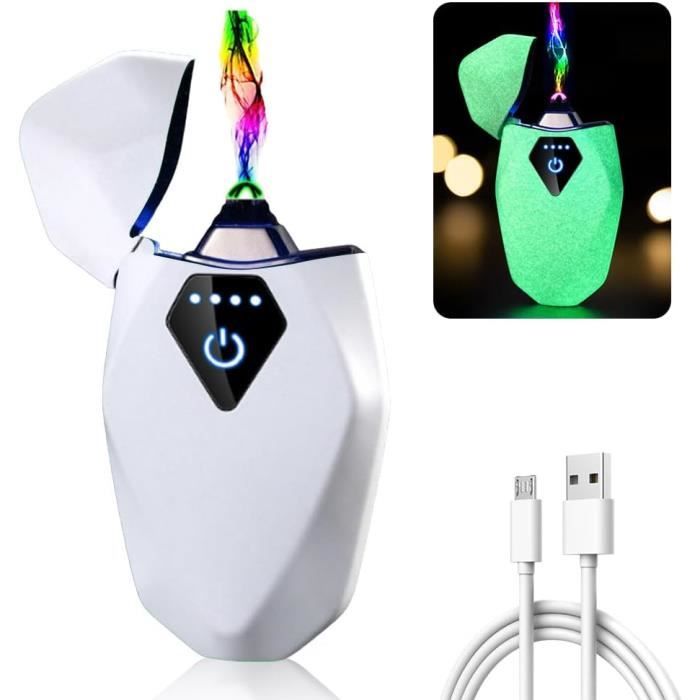 Briquet électrique Rechargeable USB Vegena – Double Arc, Anti-vent – Avec LED Et Indicateur – Idéal Barbecue, Bougie, Cadeau