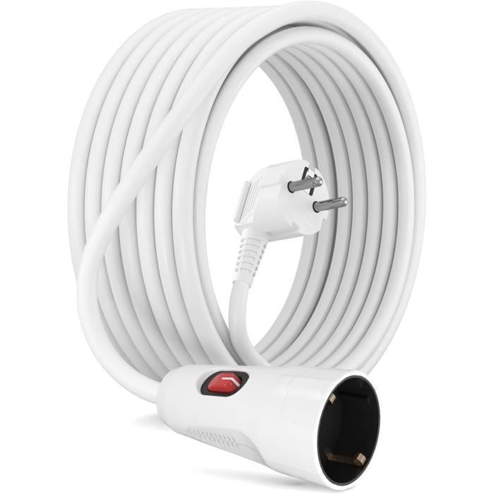 10 Mètres Rallonge Avec Interrupteur Sur La Fiche Rallonge Schuko Avec ...