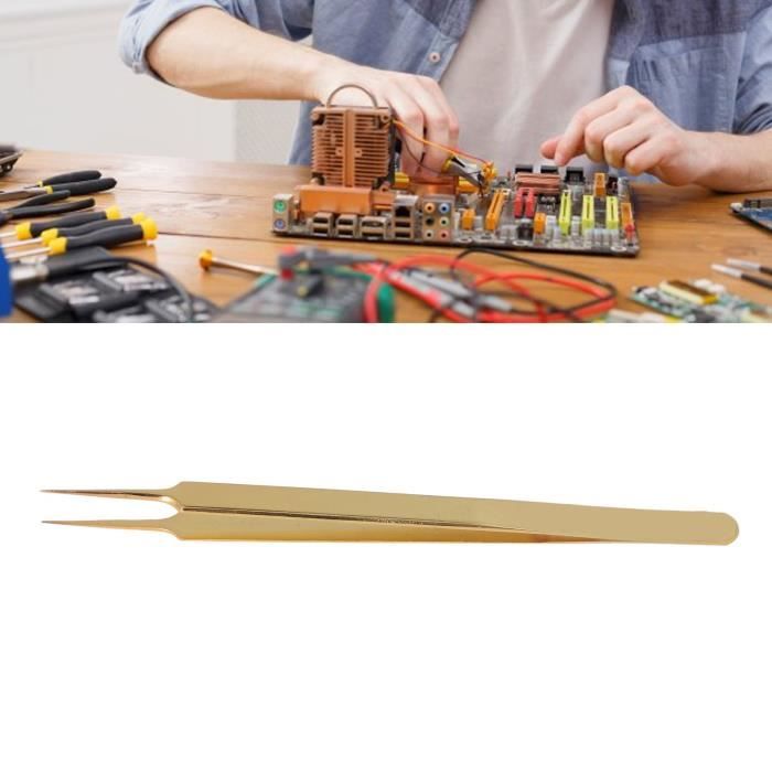 Pince à Bec Long 3 En 1 - 168mm Acier Carbone - Pour Électronique, Bijouterie, Bricolage - Antidérapante Et Antirouille