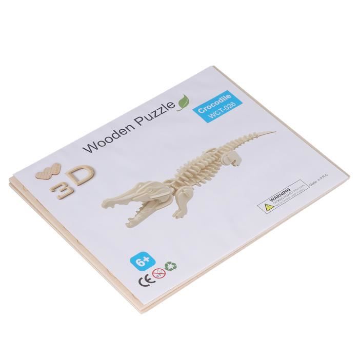 Kit De Dinosaures En Bois 3D - 24 Pièces Puzzle à Peindre Et Assembler, Stylos Inclus, Cadeau Créatif Pour Enfants 4-10 Ans
