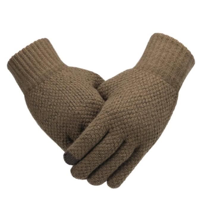 Gants Laine Mérinos Hiver Tactiles - Chauds, Doux Et Élégants Pour Écran Tactile, Cyclisme, Conduite - Unisexe Adulte