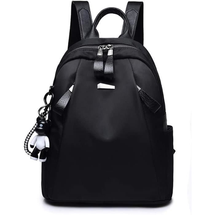Sac à Dos Femme Antivol Eshow - Petit Backpack Multifonction Bandoulière École Voyage Noir