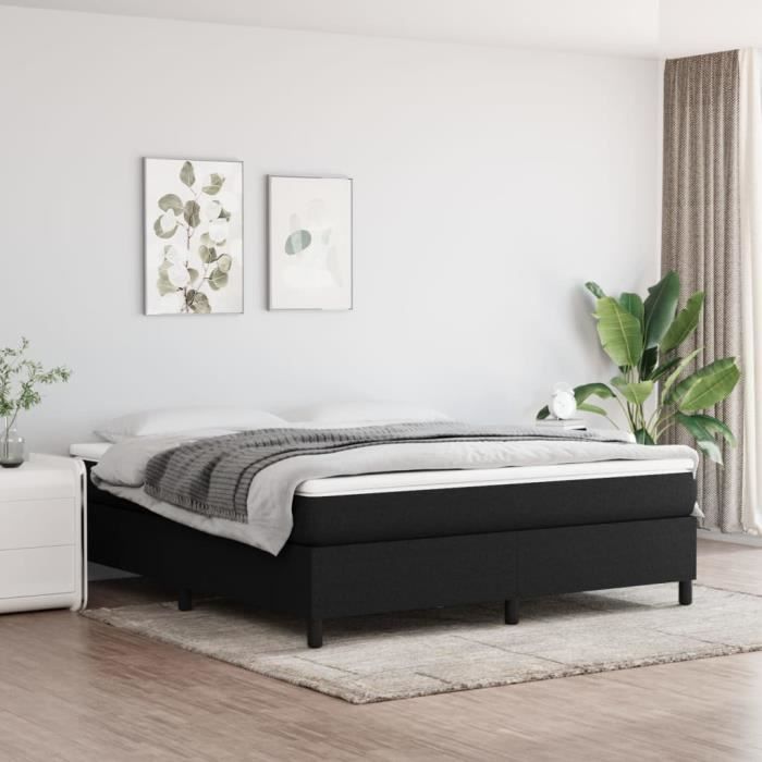 Sommier - ESTINK - A3120880 - Noir - 180x200 cm - Tissu 100% polyester