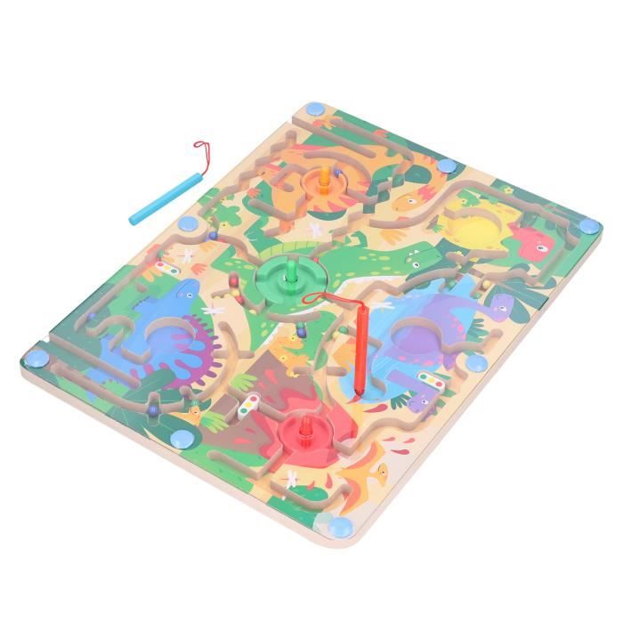 Puzzle Magnétique Labyrinthique Andux – Jeu En Bois Avec Bille Captive, Forme Poisson, Pour Coordination œil-main, Dès 3 Ans