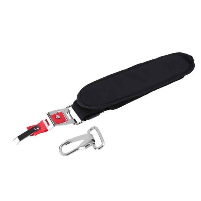 Comparer les prix de Fydun sangle de harnais de coupe-bordures Bandoulière de harnais réglable en nylon noir pour débroussailleuse avec crochet de