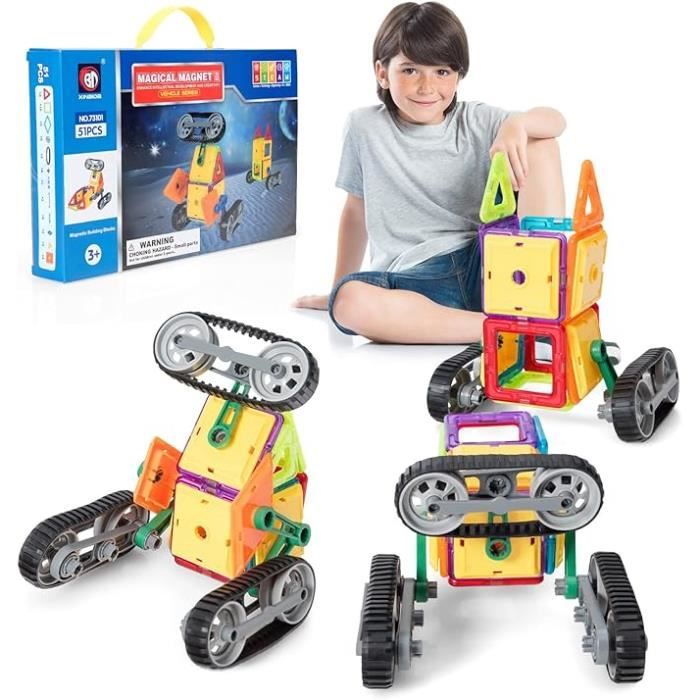 Blocs Minecraft Aimantés Ulikey - 80 Pièces 2.5cm - Jeu De Construction Magnétique - Enfants 3-10 Ans