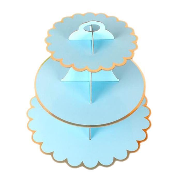 Rose Bleu Jaune à Choisir Homyl 2 Pièces Support à Cupcake Réutilisable en Carton pour Fête Anniversaire Mariage Douche Bébé Bleu