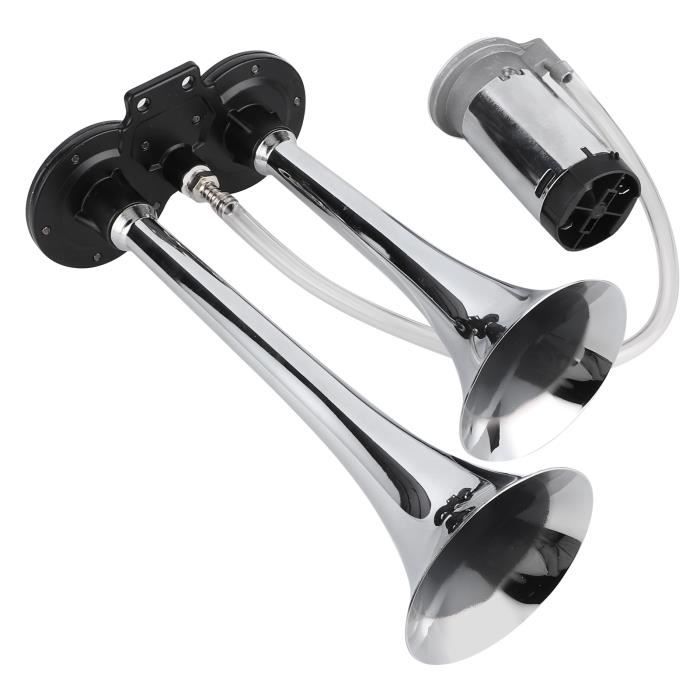 HENGL Kit De Klaxon à Air 150db 18in Trompette électrique Universel Pour Véhicules 12V Camion