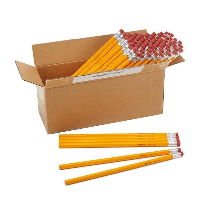 AmazonBasics Crayons à papier HB n, Boîte de 100 Cdiscount BeauxArts