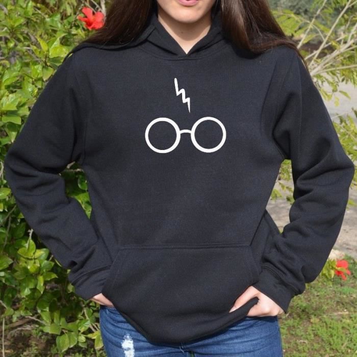 Pull droit manches longues Harry Potter gris fille