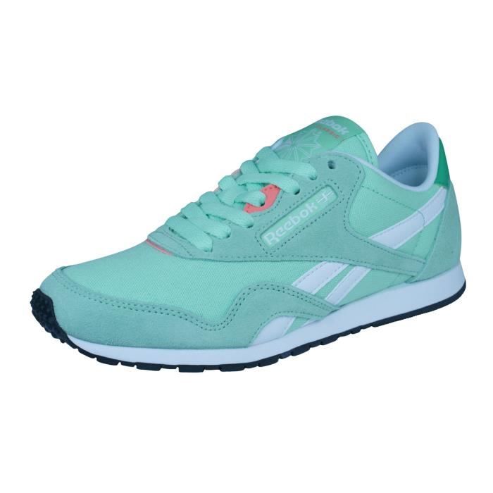 reebok classic nylon femme verte