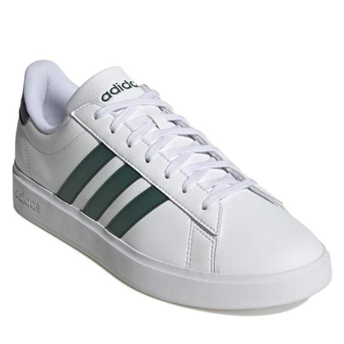 Chaussures Homme ADIDAS Grand Court Cloudfoam Comfort Blanc Synthetique Lacets Plat