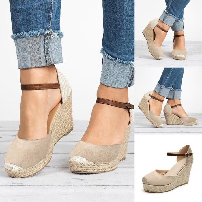 soldes chaussures compensées femme