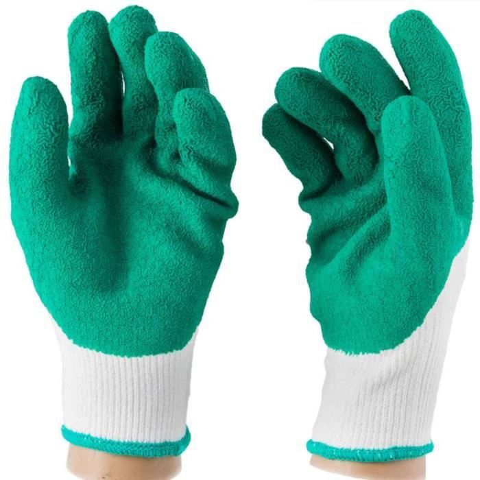 Gants de jardinage souples épineux ROSTAING - Vert - Polyester/Coton, Latex - Mixte