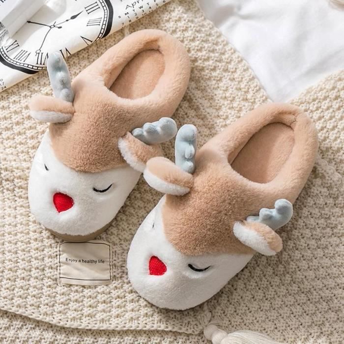 Chaussons Doux En Forme De Chien - Pantoufles D'hiver Pour Femmes - Chauds, Moelleux, Pour Intérieur Et Extérieur