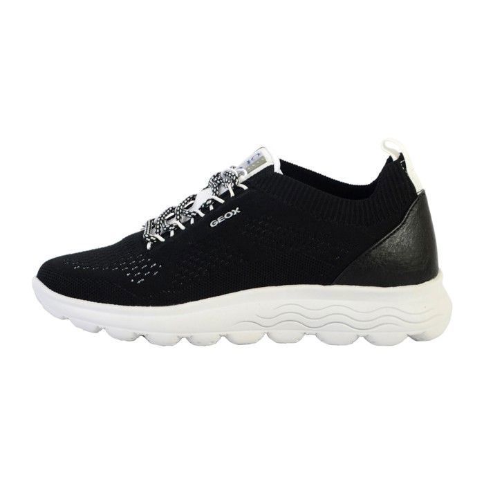 Basket Geox Spherica GEOX Femme Noir Lacets Textile