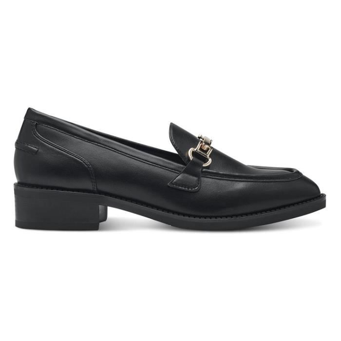 Mocassins Femme TAMARIS 2430141 Cuir Noir Talon plat 3cm Bout rond Noir Cdiscount Chaussures